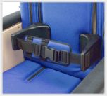 Hardrock special needs adaptive seating system accessory–Molded Pelvic Supports with Strap to ensure stabilization of pelvis.