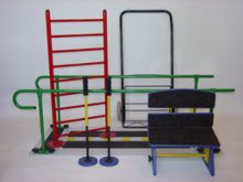 R.E.A.L. Design  All By Myself Therapy System (Lift-off Chair, Rise & Shine Ladder, 1 Pair of Trekie Poles, Parallel Bars, Walk on Base)