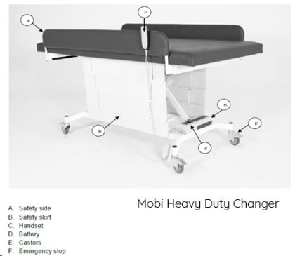 Smirthwaite Mobi Heavy Duty Changing Treatment Table
